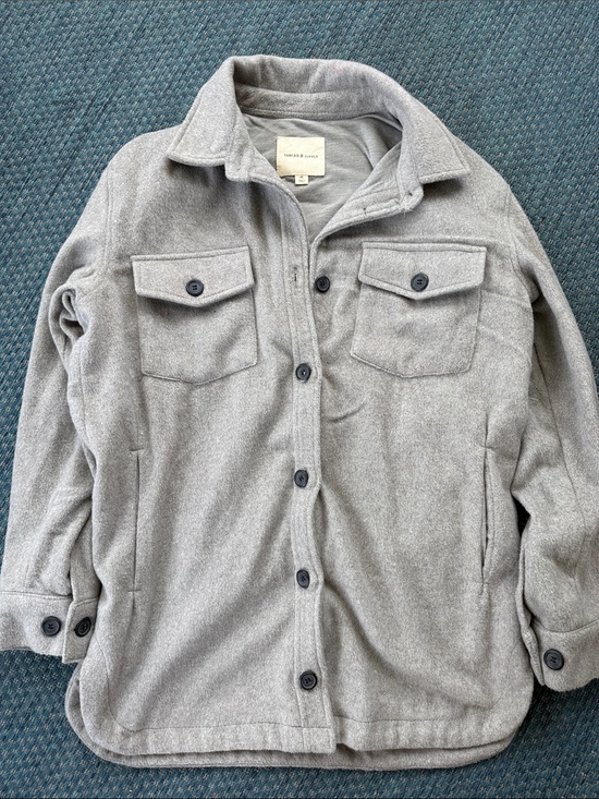Thread & Supply Jackets & Blazers - Women's Gray Button-Front Shacket